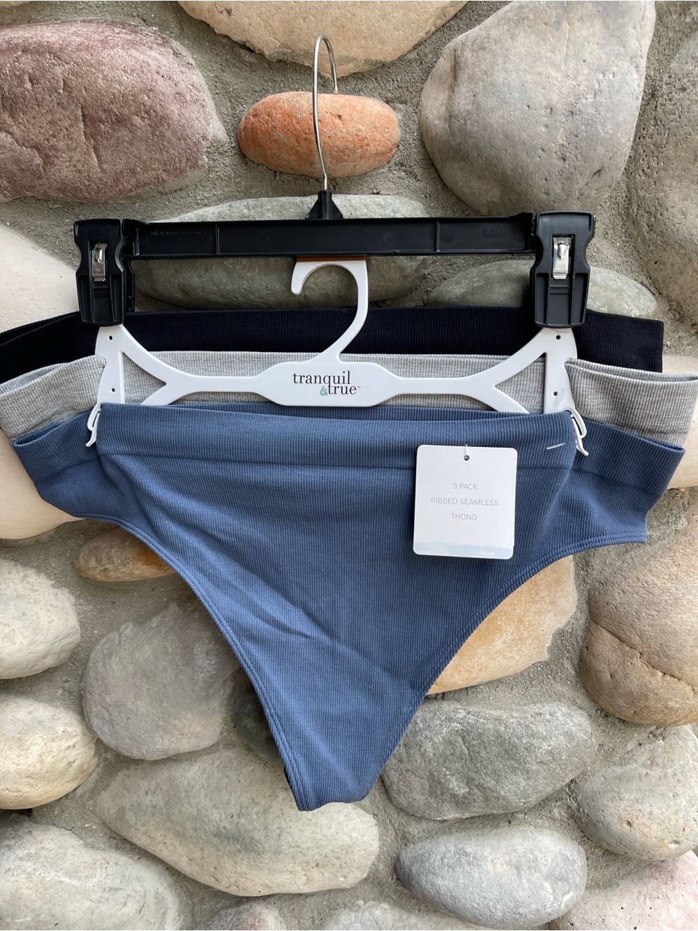 Tranquil & True 3 Pack Ribbed Seamless Thongs NWT